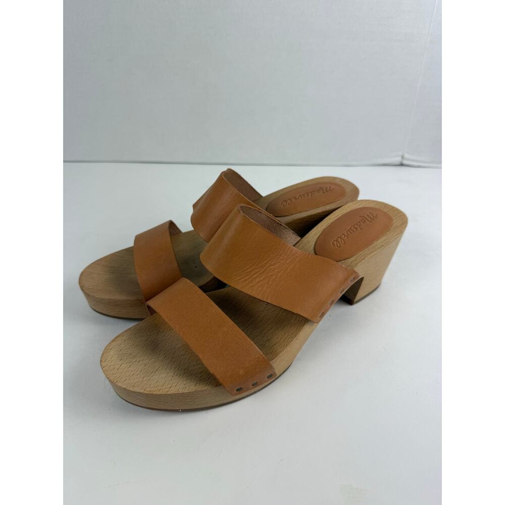 Madewell Stylish Leather Block Heel Sandals - Size 8 - Picture 7 of 8